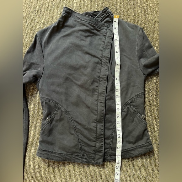 Anthropologie Marrakech Faravel Moto Jacket cotton size small navy blue - Picture 9 of 16